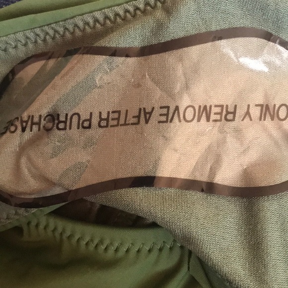 Green Bikini Two-Piece Ruffled One Shoulder Large - Picture 10 of 10